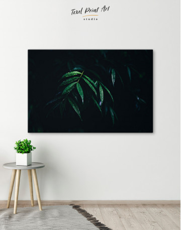 Dark Green Tropical Plant Canvas Wall Art - image 4