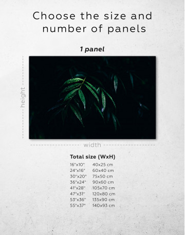 Dark Green Tropical Plant Canvas Wall Art - image 1