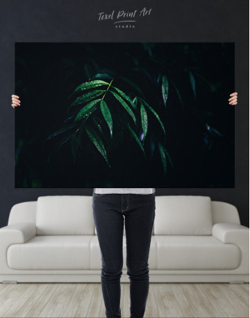 Dark Green Tropical Plant Canvas Wall Art - image 8