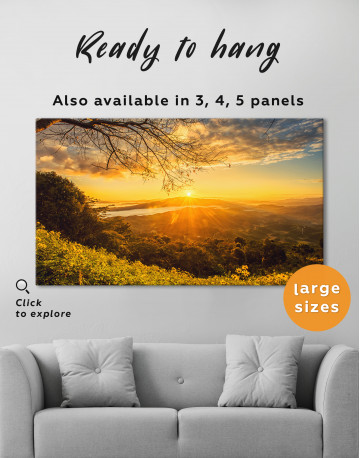 Sunrise in the Northern of Chiang Rai Thailand Canvas Wall Art - image 2