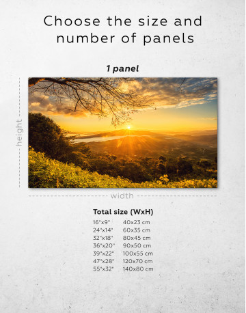 Sunrise in the Northern of Chiang Rai Thailand Canvas Wall Art - image 8
