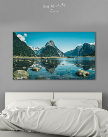 Milford Sound in New Zealand Canvas Wall Art
