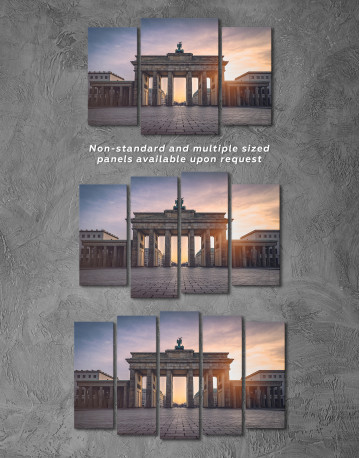 Brandenburg Gate at Sunset Canvas Wall Art - image 3