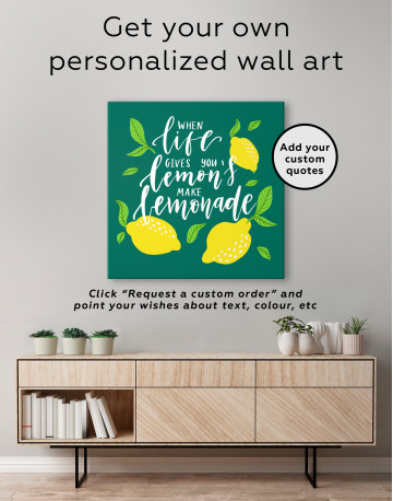 When Life Gives You Lemons Make Lemonade Quote Canvas Wall Art - image 2