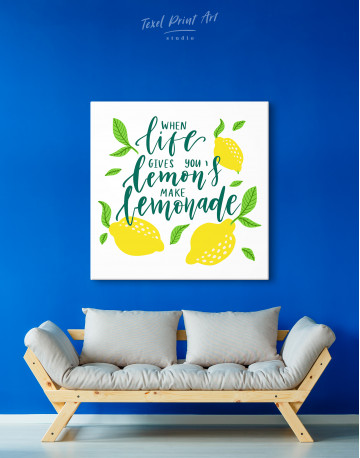 When Life Gives You Lemons Make Lemonade Quote Canvas Wall Art - image 3