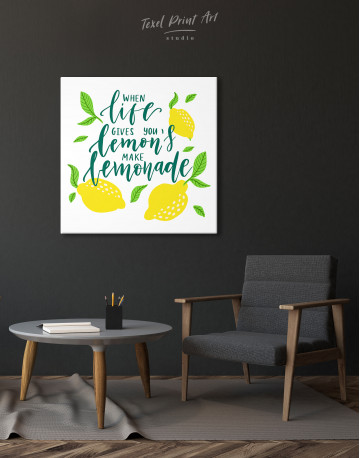 When Life Gives You Lemons Make Lemonade Quote Canvas Wall Art - image 4