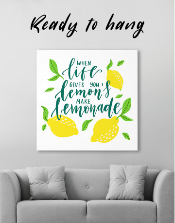 When Life Gives You Lemons Make Lemonade Quote Canvas Wall Art - image 5