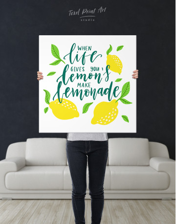 When Life Gives You Lemons Make Lemonade Quote Canvas Wall Art - image 6