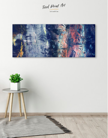 Panorama Abstract Blue Oil Painting Canvas Wall Art - image 4