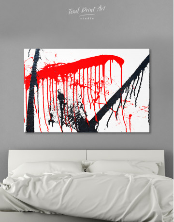 Black and Red Color Spray Paint Canvas Wall Art