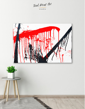 Black and Red Color Spray Paint Canvas Wall Art - image 5