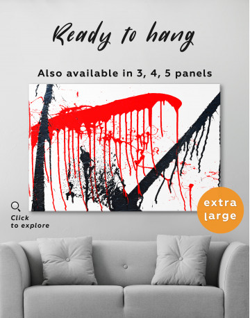 Black and Red Color Spray Paint Canvas Wall Art - image 2
