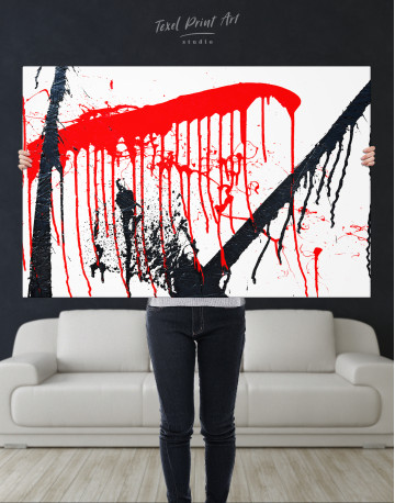 Black and Red Color Spray Paint Canvas Wall Art - image 9
