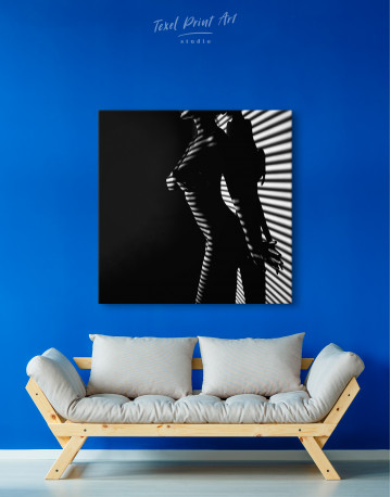 Nude Woman Bodyscape Silhouette Canvas Wall Art - image 3