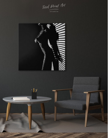 Nude Woman Bodyscape Silhouette Canvas Wall Art - image 6