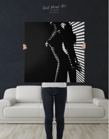 Nude Woman Bodyscape Silhouette Canvas Wall Art - image 4