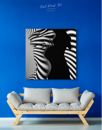 Nude Woman Bodyscape Silhouette Canvas Wall Art - image 3