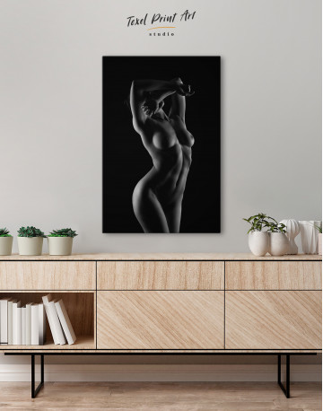 Nude Woman Bodyscape Canvas Wall Art