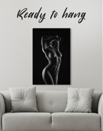 Nude Woman Bodyscape Canvas Wall Art - image 4