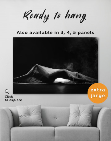 Nude Woman Bodyscape Silhouette Canvas Wall Art - image 2