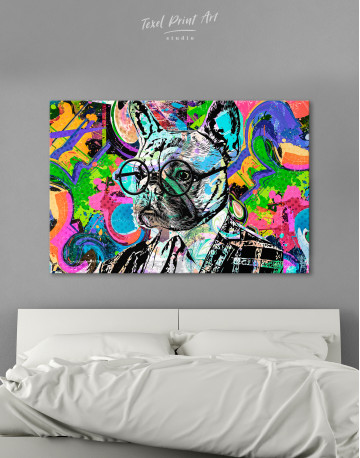 Abstract French Bulldog Canvas Wall Art
