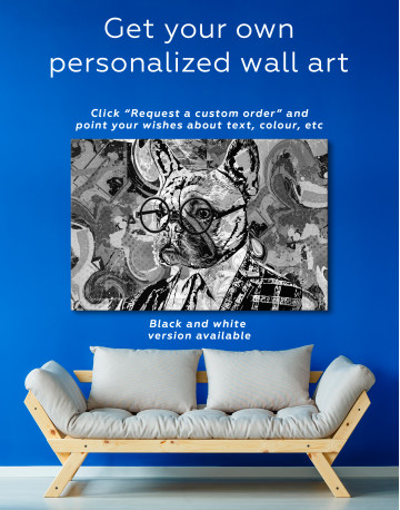 Abstract French Bulldog Canvas Wall Art - image 6