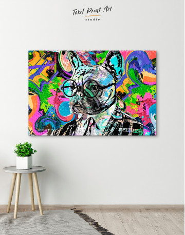 Abstract French Bulldog Canvas Wall Art - image 5