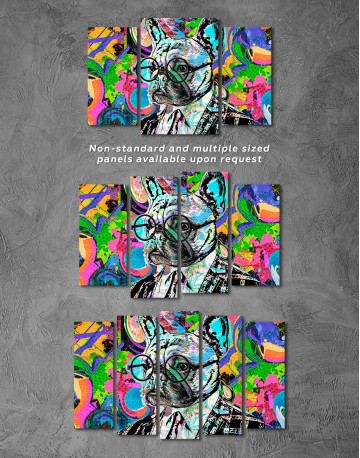 Abstract French Bulldog Canvas Wall Art - image 4