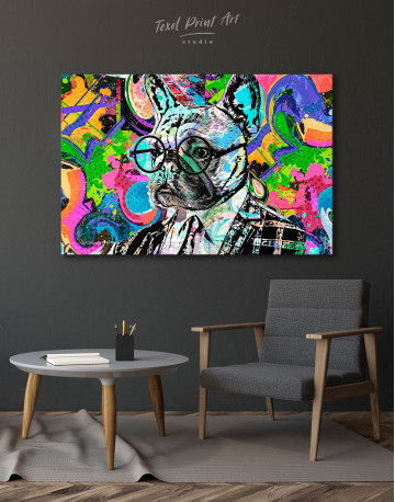 Abstract French Bulldog Canvas Wall Art - image 3
