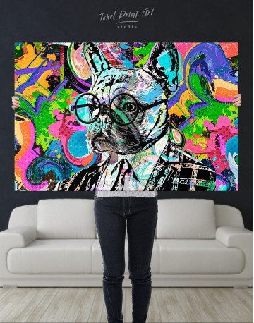 Abstract French Bulldog Canvas Wall Art - image 9