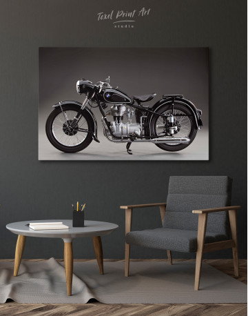 Retro BMW Motorcycle Canvas Wall Art - image 3