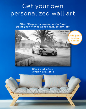 Blue Alfa-Romeo 4C Canvas Wall Art - image 7