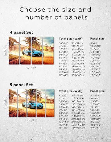 Blue Alfa-Romeo 4C Canvas Wall Art - image 4