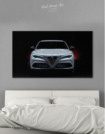 Silver Alfa-Romeo Stelvio Canvas Wall Art