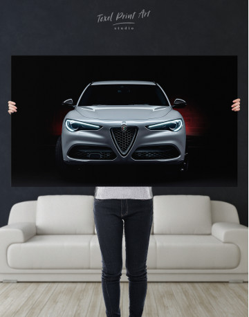 Silver Alfa-Romeo Stelvio Canvas Wall Art - image 9