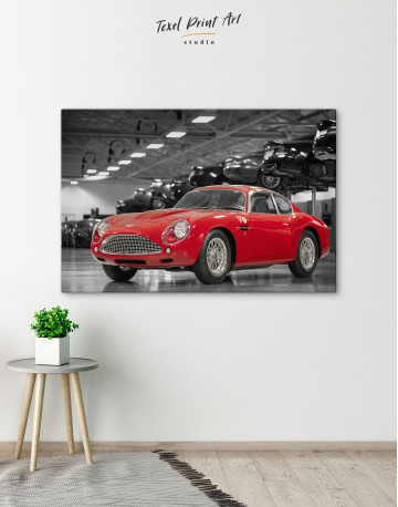 Red Aston Martin DB4 GT Zagato Canvas Wall Art - image 1