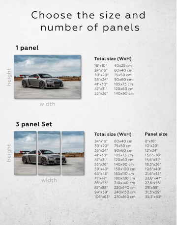 Gray Audi TT Canvas Wall Art - image 9