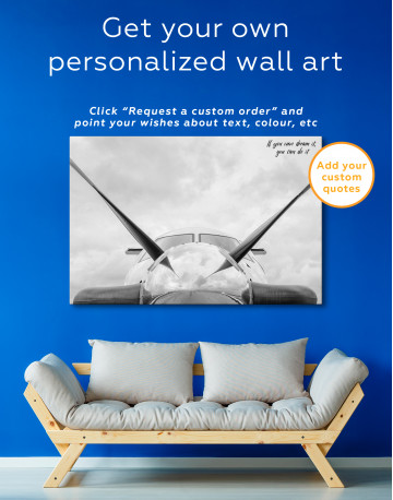 Close up Airplane Canvas Wall Art - image 2