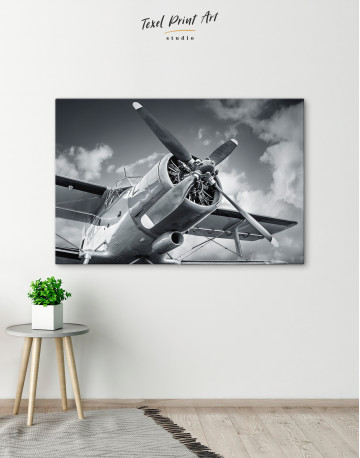 Vintage Airplane Canvas Wall Art - image 3