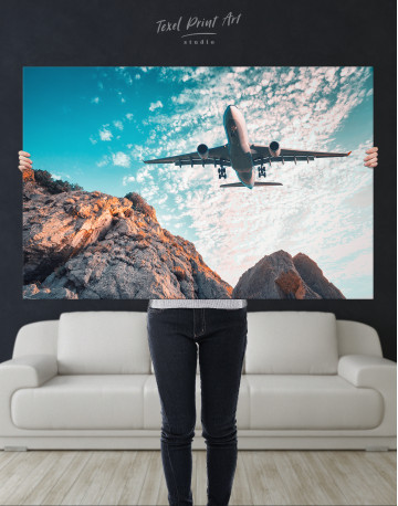 Flying Airplane Canvas Wall Art - image 1