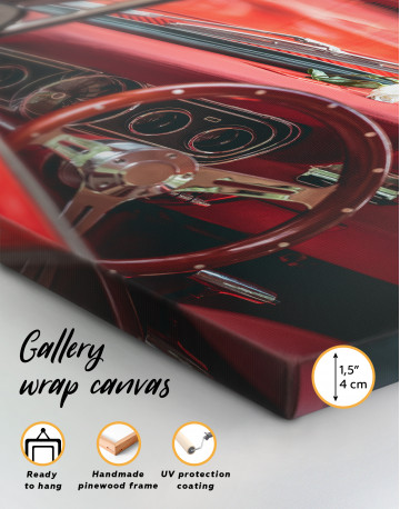 Retro Salon Ford Mustang Canvas Wall Art - image 7