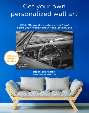 Retro Salon Ford Mustang Canvas Wall Art - image 6