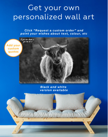 Highland Cow Canvas Wall Art - image 5
