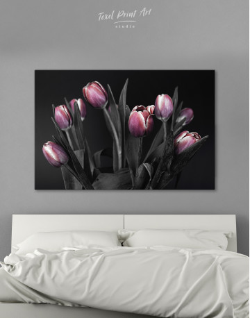 Bouquet of Pink Tulips Canvas Wall Art