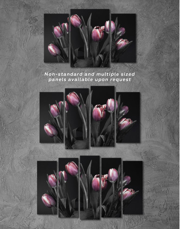 Bouquet of Pink Tulips Canvas Wall Art - image 7