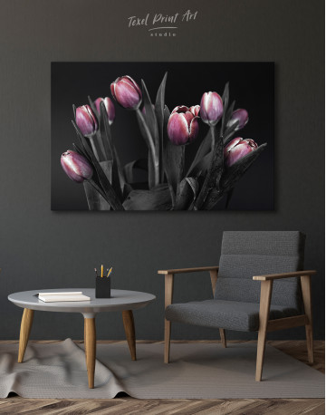 Bouquet of Pink Tulips Canvas Wall Art - image 6