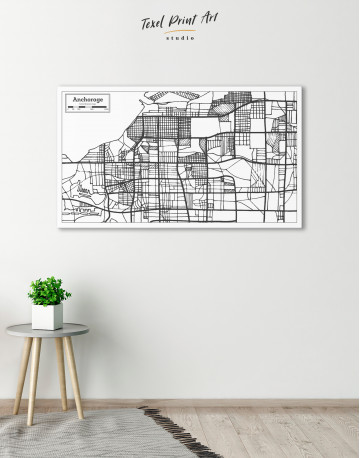 Anchorage City Map Canvas Wall Art - image 4