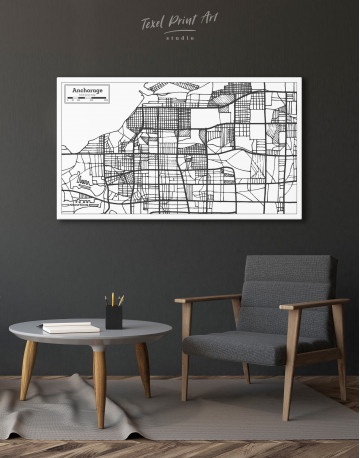 Anchorage City Map Canvas Wall Art - image 3
