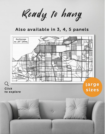 Anchorage City Map Canvas Wall Art - image 2