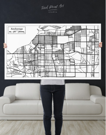Anchorage City Map Canvas Wall Art - image 8